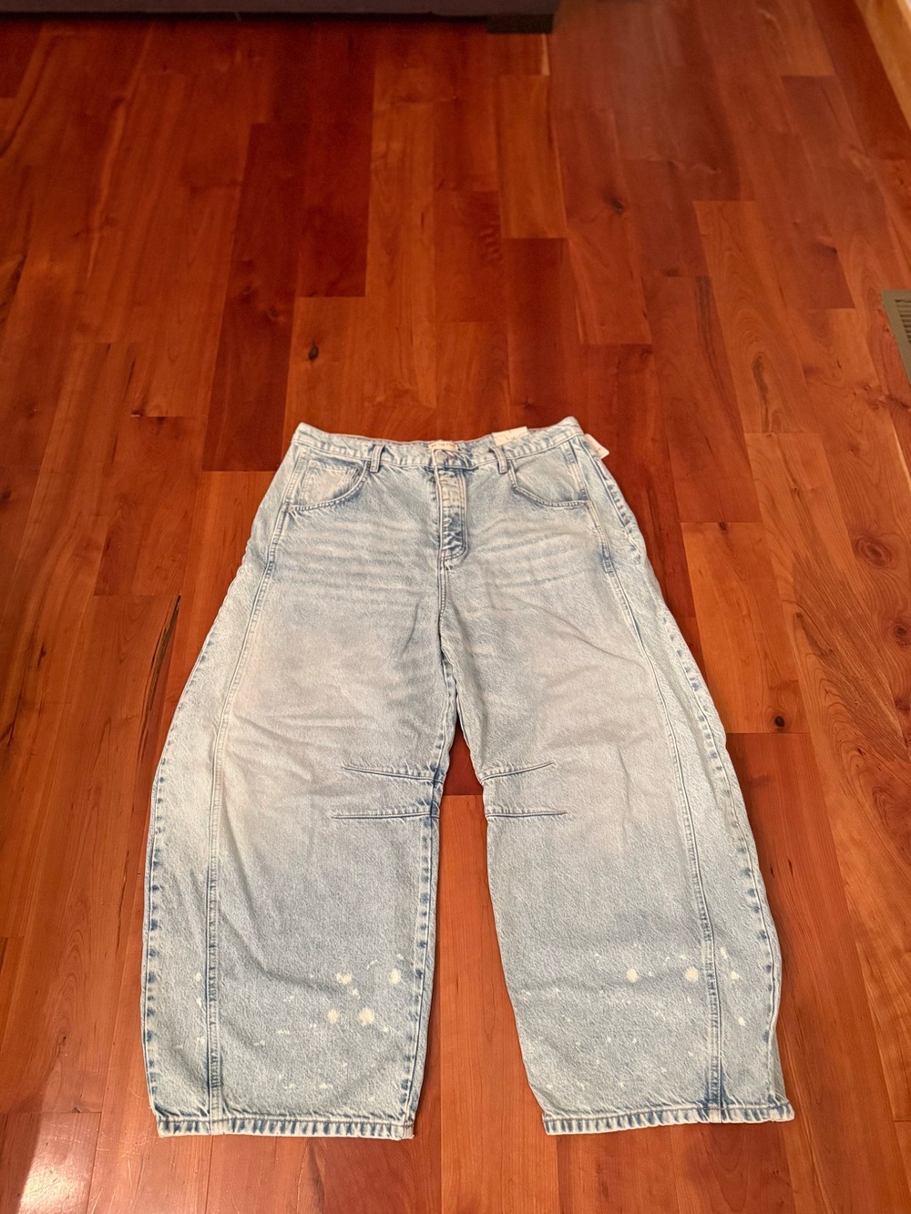 Free People Light Blue Wide Leg Jeans